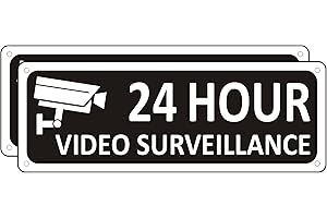 2-Pack Video Surveillance Signs, 10" x 3.5"