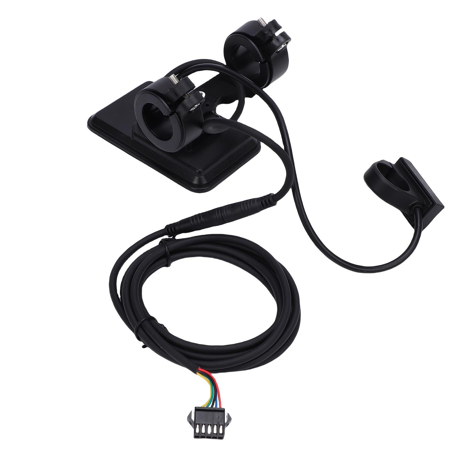 Jenngaoo Panel LCD para Bicicleta Eléctrica y Scooter, Pantalla a Color con Cable de Extensión 5 Núcleos, Monitor de Velocidad y Kilometraje, Compatible con 24V 36V 48V, Material A