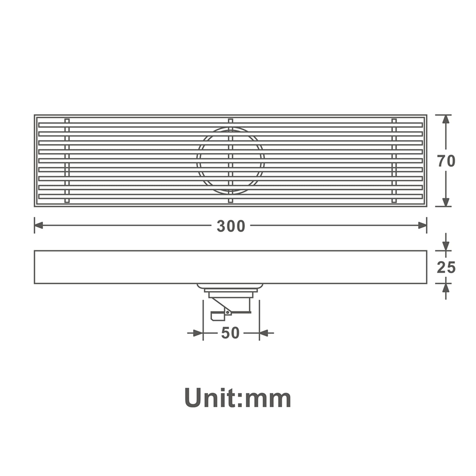 Scarico doccia lineare 30 cm, Scarico a pavimento per doccia in acciaio inossidabile 304, Scarico a pavimento rettangolare, Scarico per doccia con coperchio rimovibile, Filtro per capelli,Nero