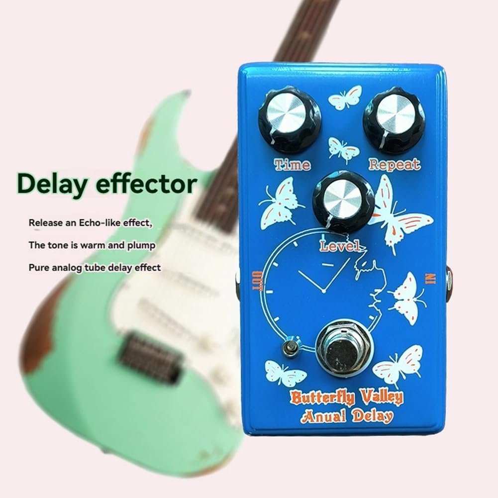 Pedale Effetto Delay Digitale per Chitarra Elettrica, Pedale Effetto Chitarra Butterfly Valley Anual Delay Single Block