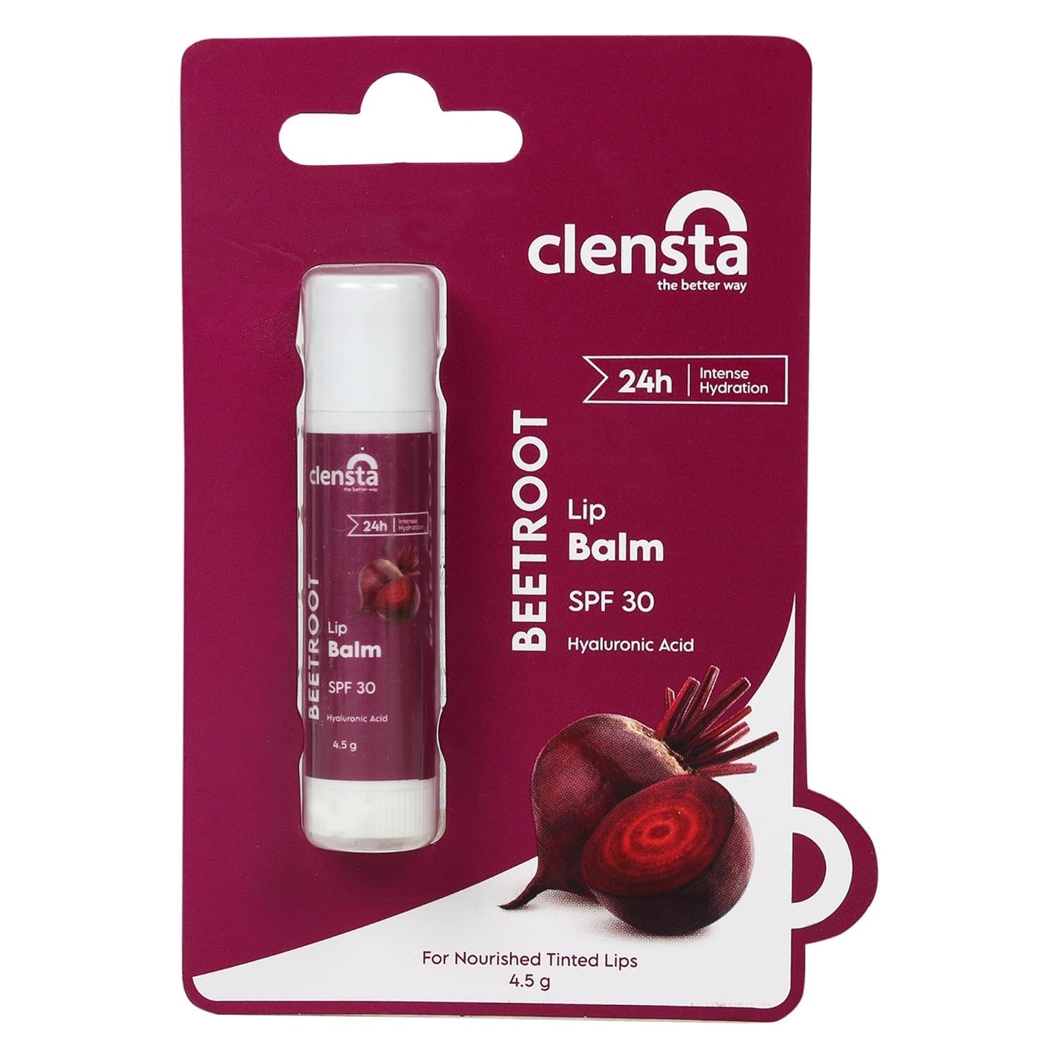 Balsamo per labbra alla barbabietola con ialuronico con barbabietola e ialuronico per idratare, idrata e schiarisce le labbra scure, per donne e uomini, 5 g, trasparente