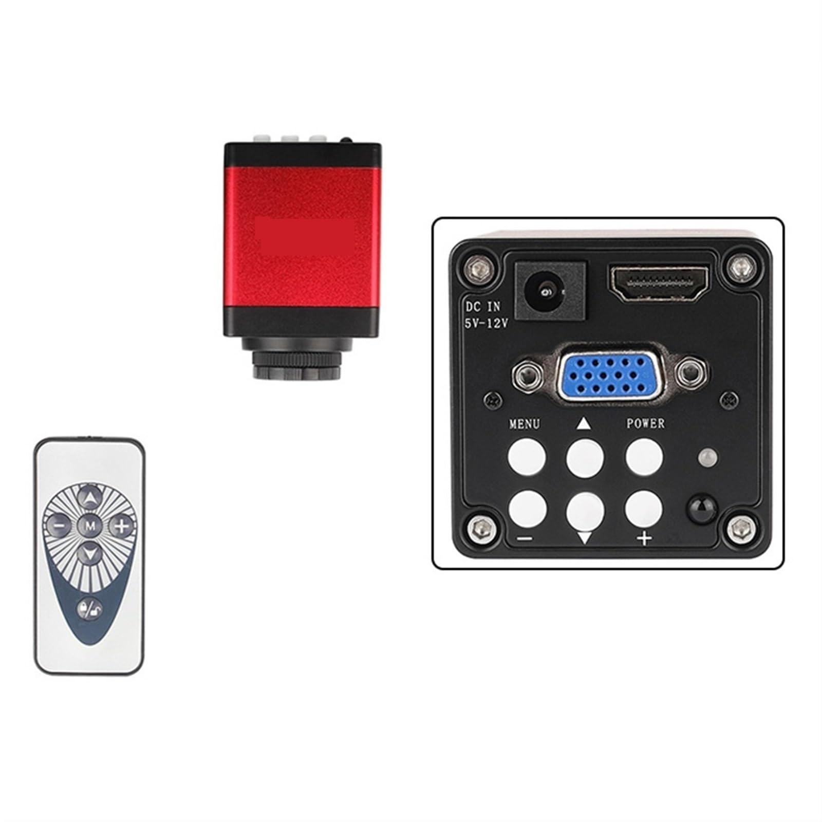 Microscopio Digitale Industriale 4K 1080P per Saldatura, Telecamera Hdmi Vga da 13 MP, Zoom 1-150X, Obiettivo con Attacco C, Lente d'Ingrandimento HD per Riparazioni.,Camera Only