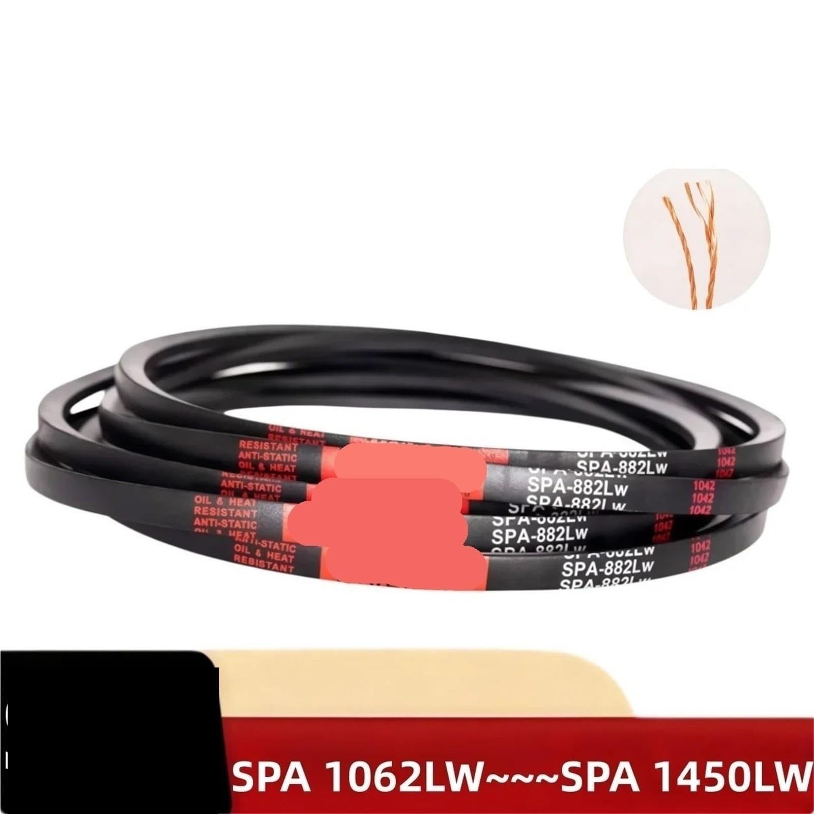 Correa De Transmisión Sustituta para Cortacésped SPA Correa En V De Goma SPA 1062-1450LW, Cubierta De Césped con Transmisión De Energía Antideslizante(SPA 1367LW,2pcs)
