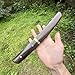 Imagen de Gran Cuchillo Tanto Damasco hoja fija damascus japonés funda integral madera ébano full tang colección senderismo tradicional custom camping forja artesanía afilado corte EDC