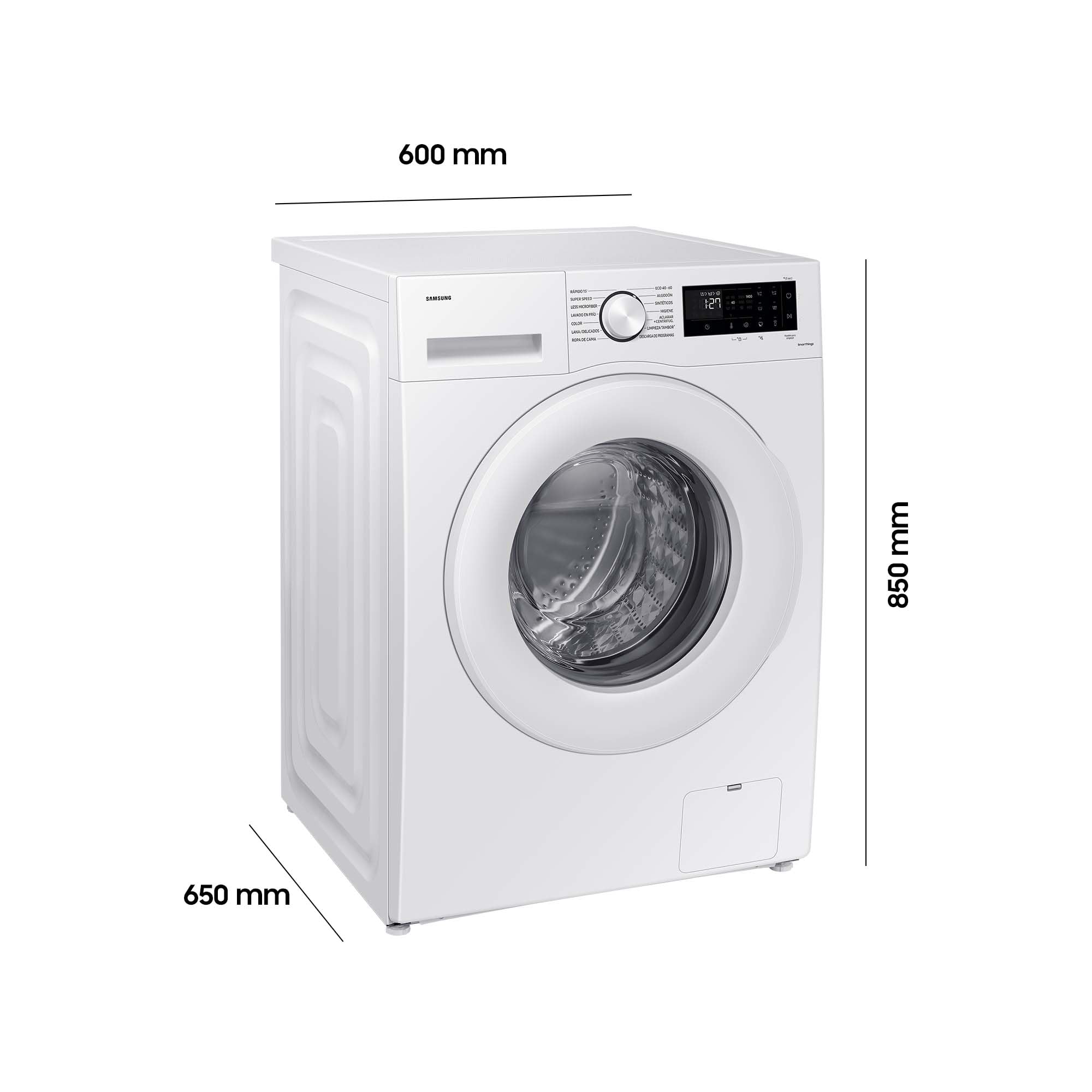 Samsung WW11DG5B25TEEG Waschmaschine, 11 kg, 1400 U/min, EEK A, AI Ecobubble, SmartThings, SuperSpeed 39 Min, Hygiene-Dampf, Weiß