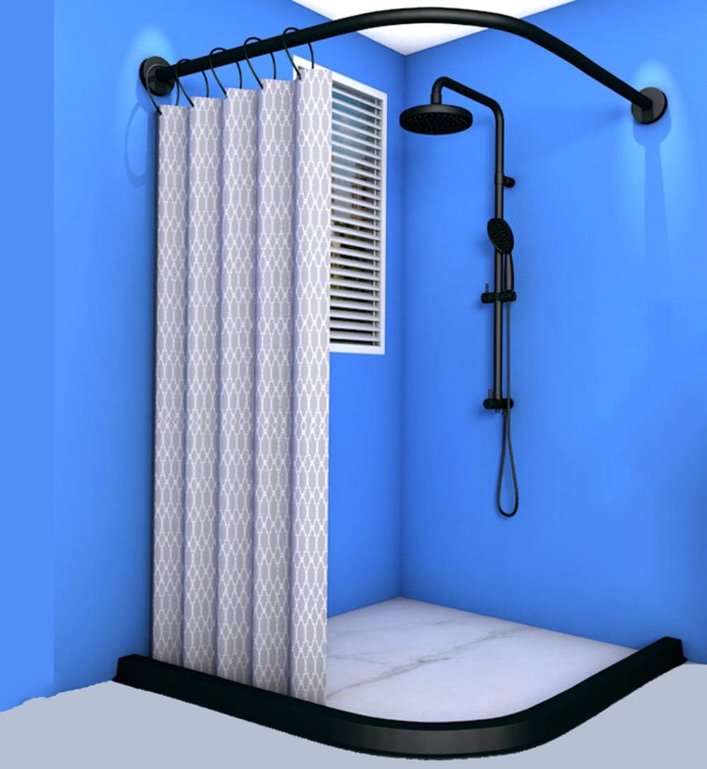 EXUVIATE Curva Barra Cortina Ducha Forma De L Esquina Extensible Acero Inoxidable Baño Barra De EXUVIATE Curva Barra Cortina Ducha Forma De L Esquina Extensible Acero Inoxidable Baño Barra De