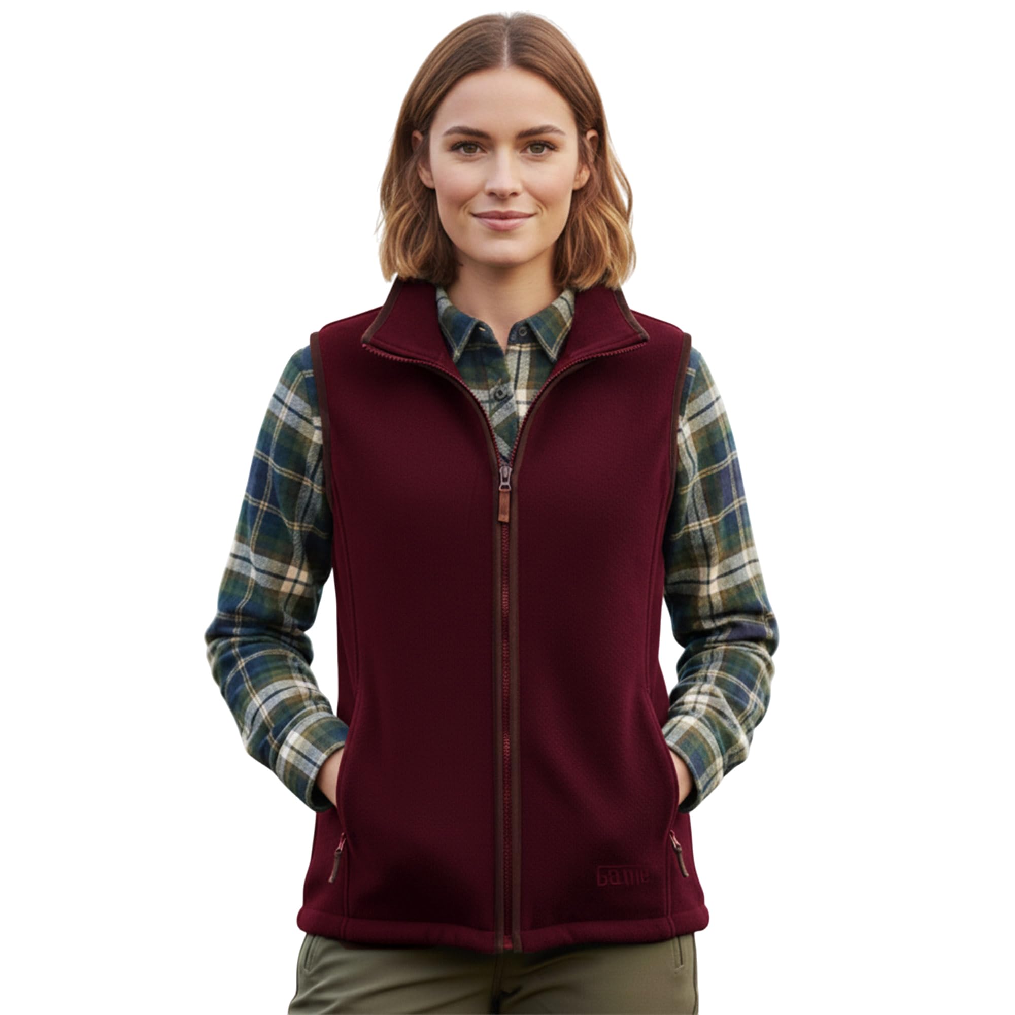 Blue Pirate Women's Maroon Game Penrith Fleece Gilet