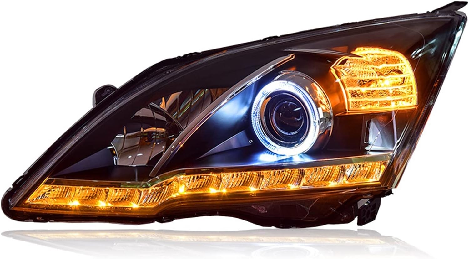 Headlight Led DRL Double Lens Hid Bi Xenon Auto Accessories Head Lamp Compatible With CR-V Headlights CRV LED 2007-2011(Headlight No Bulb)