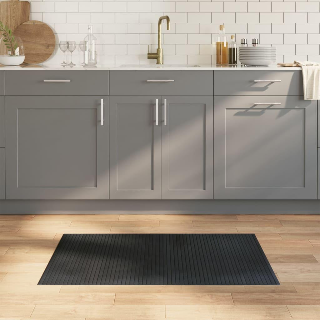 vidaXL Rug, Floor Carpet for Living Room Bedroom Hallway, Area Rug for Decorative, Waterproof Anti-slip Floor Rug, Rectangular Grey Bamboo — image 1