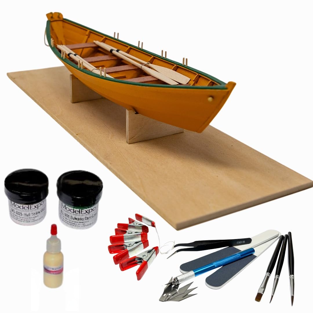 Shipways | Lowell Grand Banks Dory 1:24 Wooden Ship Kit with Tools | MS1470CB Kit to Assemble - Level 1 of The Shipwright Learning Series