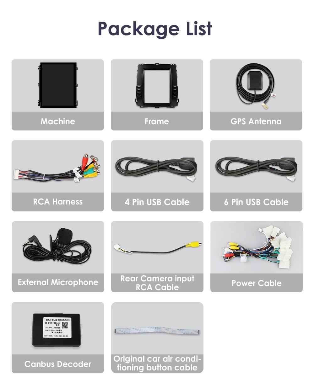 Ossuret Autoradio pour (2002-2009) Toyota Land Cruiser Prado 120/ Lexus GX470, 9.7 Pouces Android 13 écran Tactile 2+64 Go Navigation GPS avec Carplay Android Auto WiFi Bluetooth USB