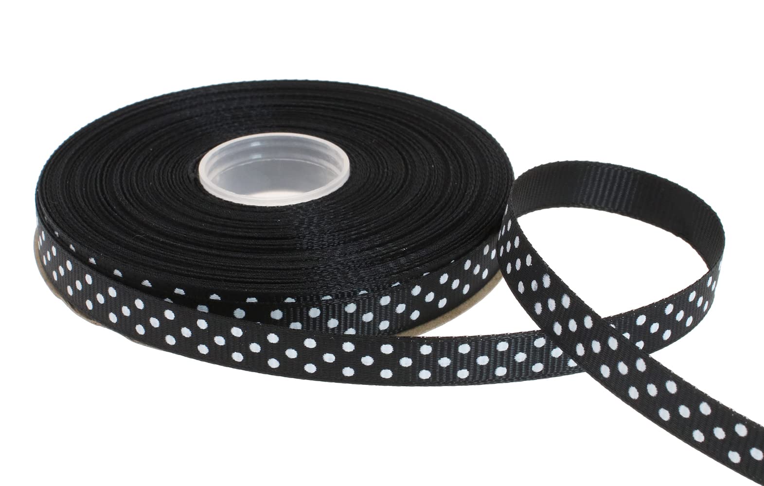 DXEUD Polka Dot Grosgrain Ribbon 25 Yard Each Roll 100% Polyester (3/8
