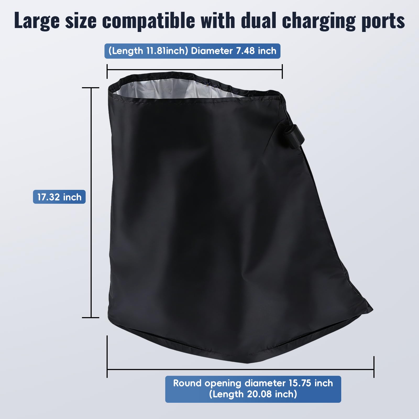 YIWOZI Strong Magnetic EV Charger Cover -All-Weather Outdoor EV Charging Port Cover- Heavy-Duty Waterproof/Dustproof Protector that Seals Out Rain & Snow for Tesla, Ford, Rivian (Steel Body EVs) — view 5