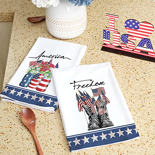 GEEORY Patriotic Freedom Star Kitchen Towels #TOP17