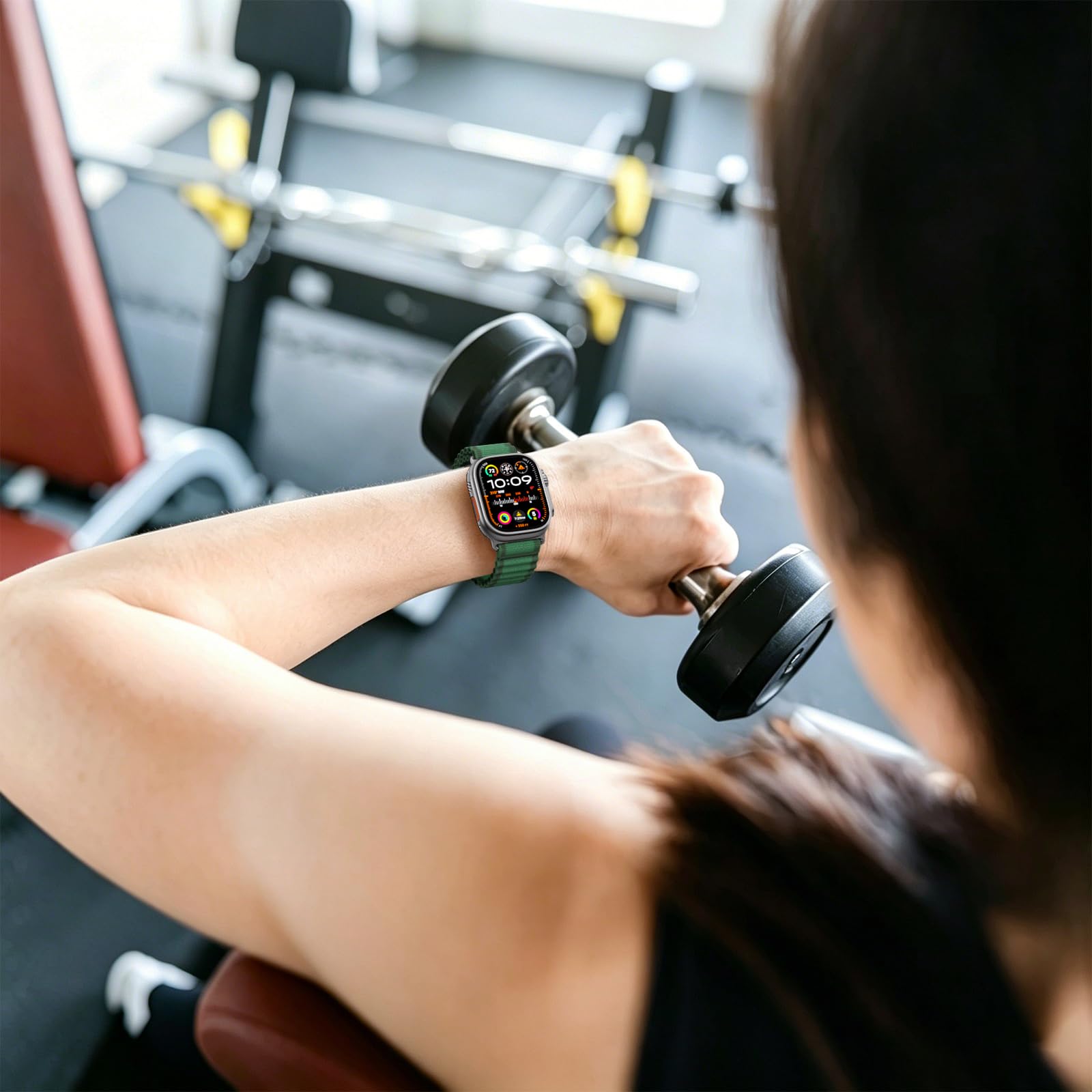 Nylonowy, sportowy pasek do zegarka iWatch Series 10, SE, 9, 8, 7, 6, 5, 4, 3, 2, 1, Ultra, 2/Ultra, do Apple Watch 40 mm, 38 mm, 39 mm, 41 mm, 42 mm, 44 mm, 45 mm, 46 mm, 49 mm, dla mężczyzn i kobiet
