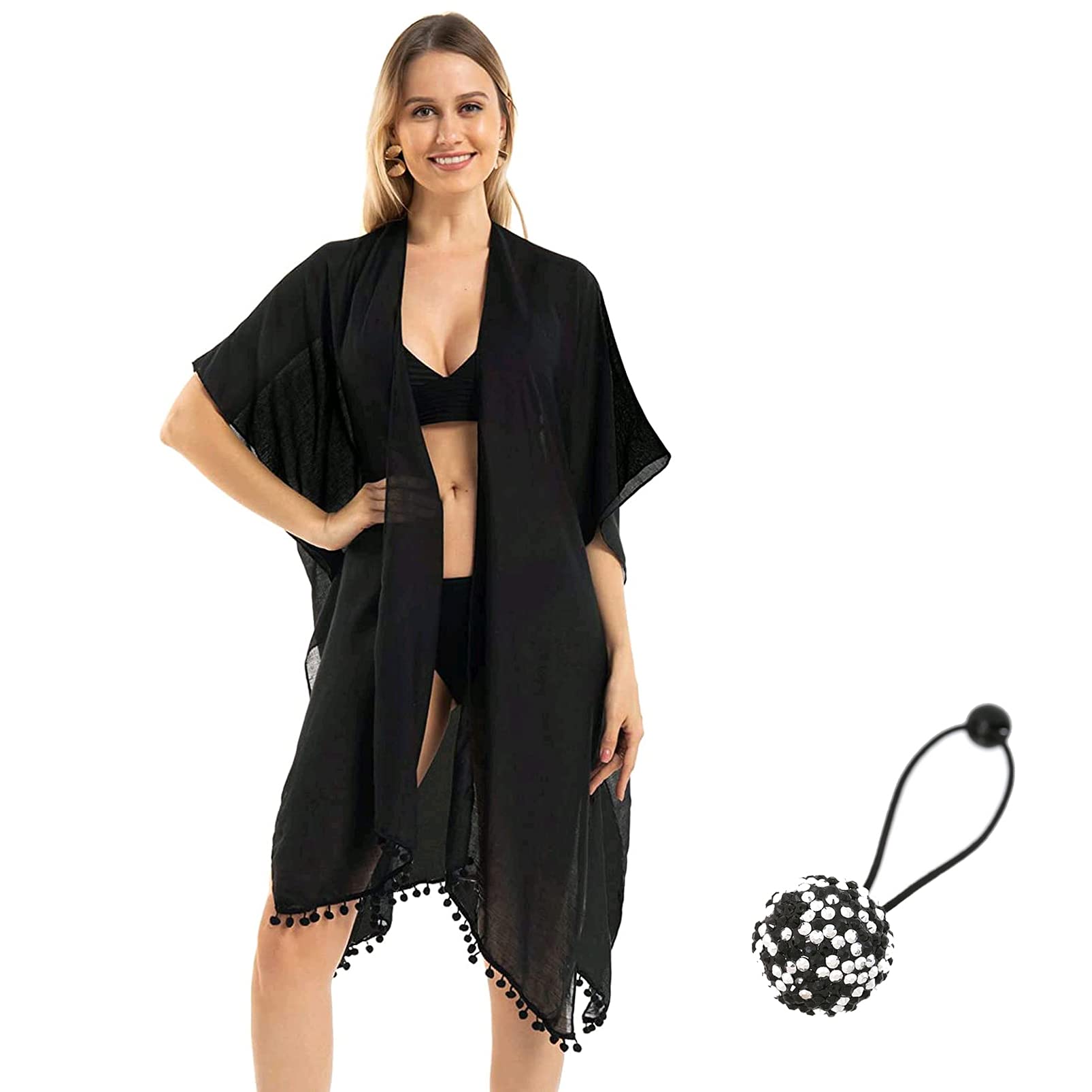 Womens Fashion Floral Print Swimsuit Casual Cardigan Loose Beach skirt Cover Up.