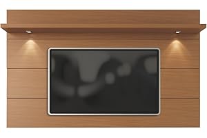 Manhattan Comfort Cabrini Floating Wall TV Panel 2.2", 85", Maple Cream