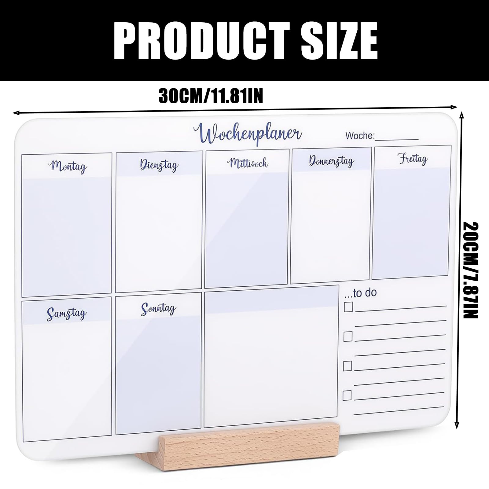 1 set agenda mensile cancellabile in plastica acrilica con 5 penne cancellabili, adatta per l ' organizzazione ' ufficio, della scuola, della casa, ' agenda settimanale