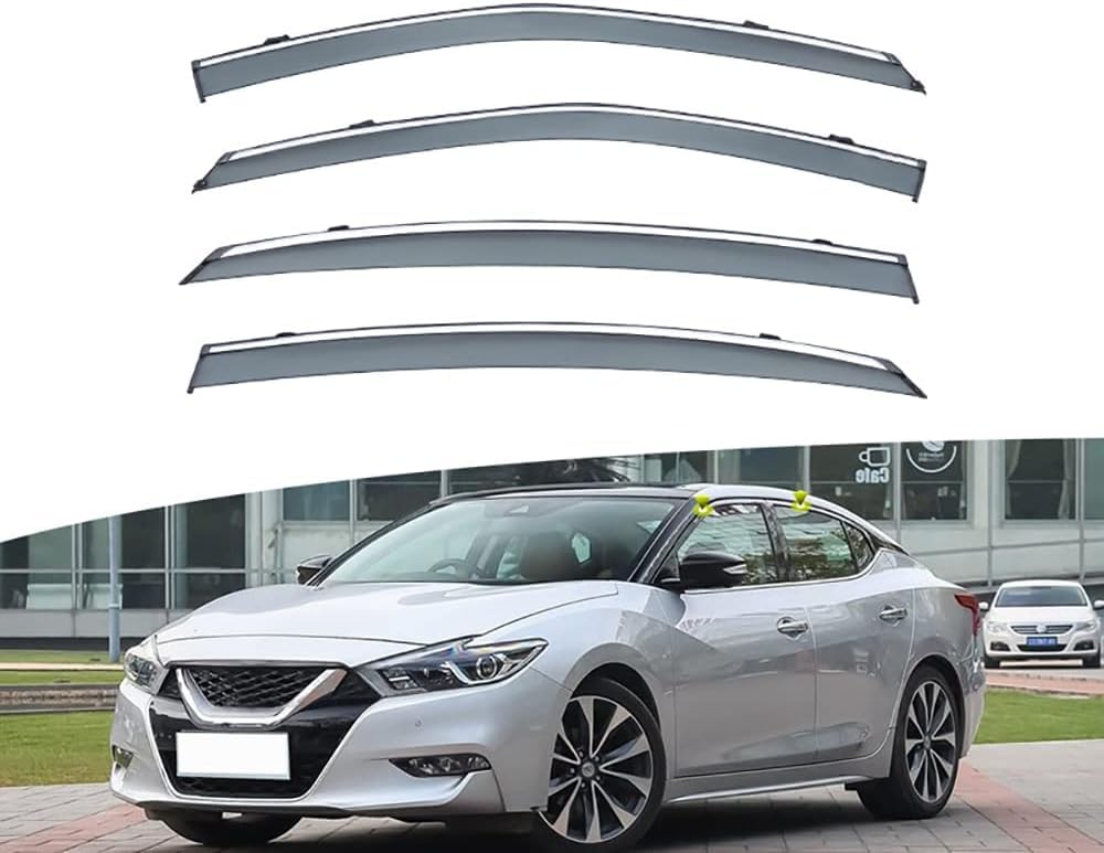 PANXUC Car Wind Deflectors for Nissan MAXIMA 2016, Side Window Wind Rain Deflector Window Visor Sun Rain Guard Smoke Guards