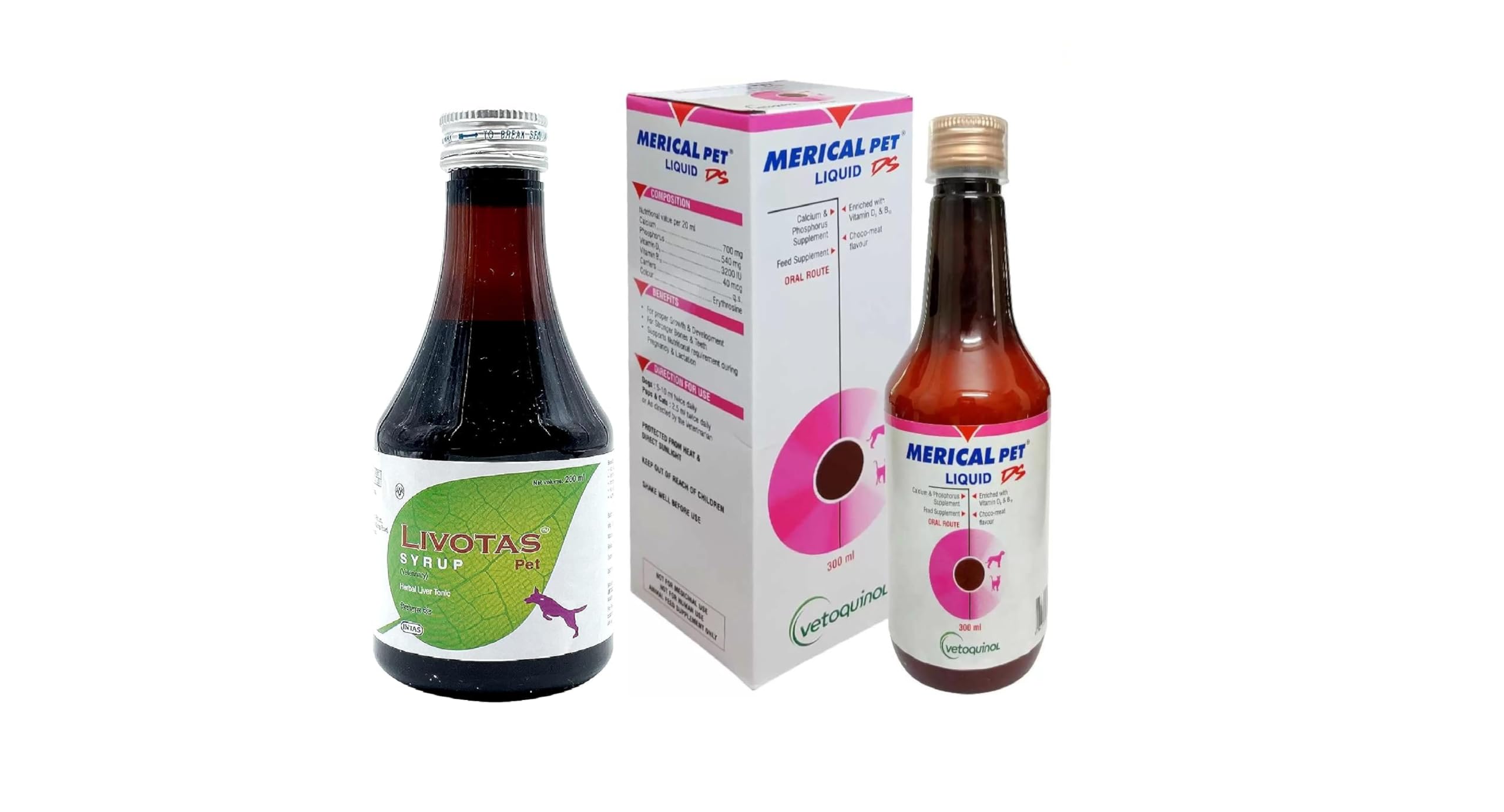 BULLYPET Livotas Dog Herbal Liver Tonic Syrup Supplement (200 Ml) with Merical Pet DS 300 ml Calcium Supplement (B0D47C7F62) Amazon Price History, Amazon Price Tracker