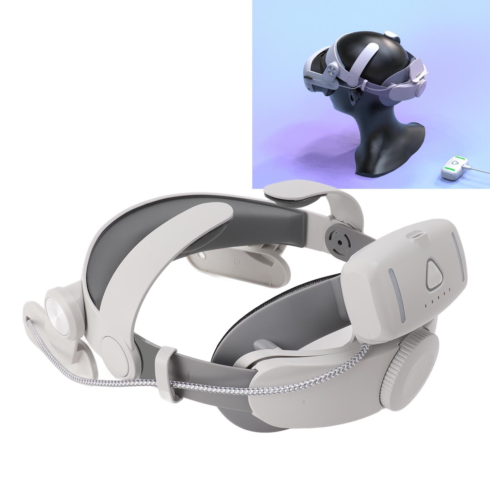 Regolabile per Cinturino, Cinturino per la Testa della Batteria Protezione da Sovratensione della Batteria Ad Alta capacità da 10000 MAh per Giochi VR