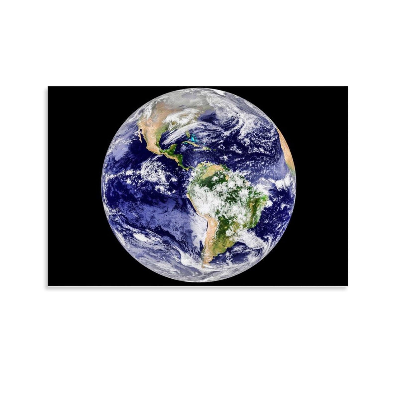 Earth from Space Space Poster Office Room Decor Cosmic Starry Sky Wall Art Posters for Wall Decoration 20x30inch(50x75cm)
