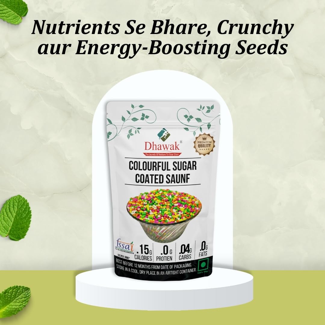 Dhawak Colourful Sugar Coated SAUNF|Colourful Fennel Seed - 900 GMS. Mouth FRESHNER - Image 6 thumbnail