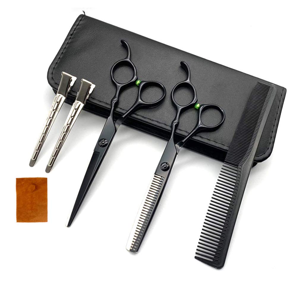 6,0 Pulgadas Tijeras De Peluquería Profesional Set, De Acero Inoxidable Tijeras De Peluquería (Plano De Corte Y Dientes Shear), para El Salón/Inicio/Peluquería