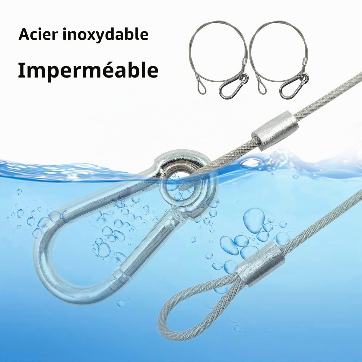 YuCool Câble de Sécurité en Acier Inoxydable - 6 Verrous de 50,8 cm pour Éclairage de Scène DJ par Lumière Frontale Mobile