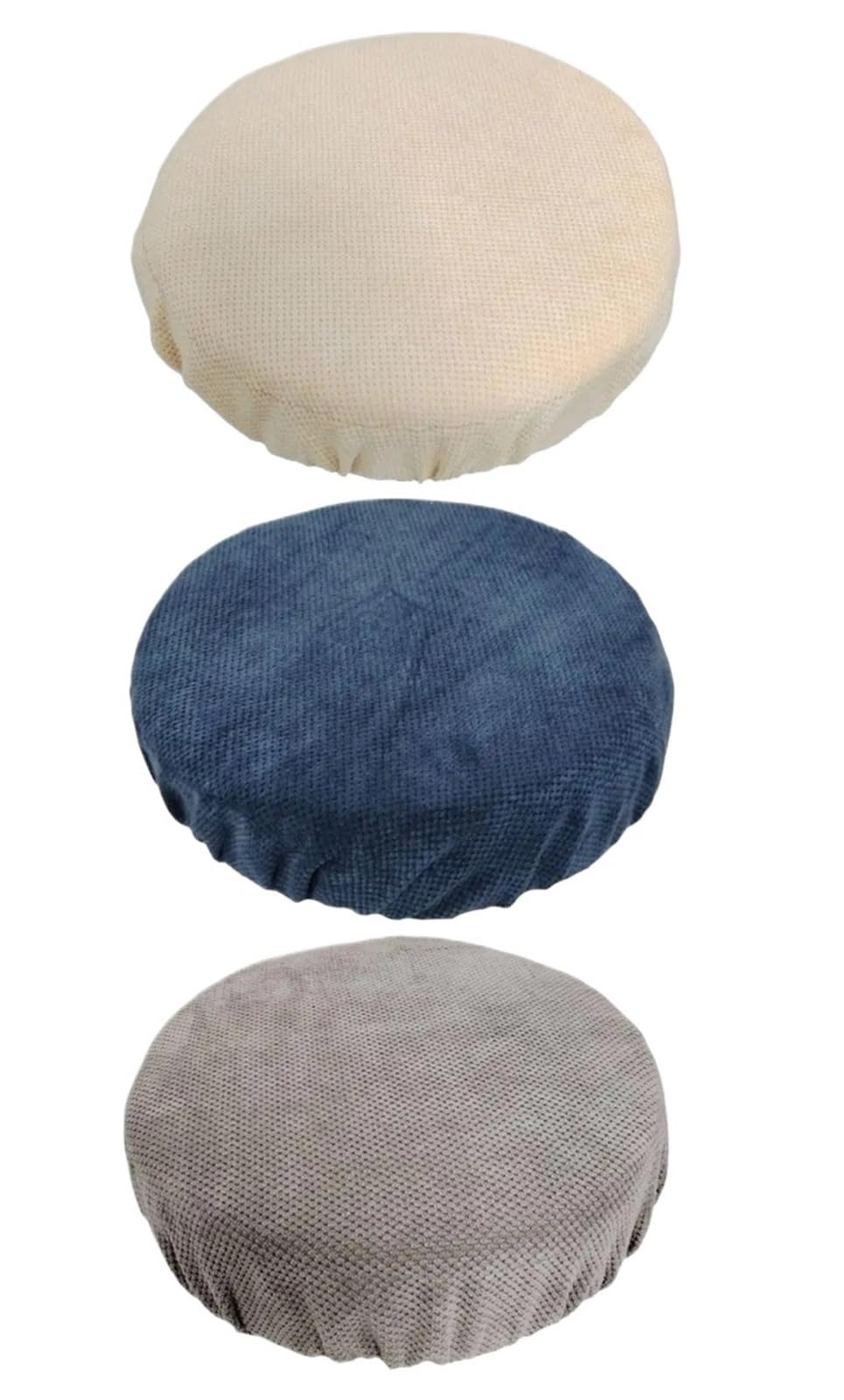 Coussin pour tabouret télescopique lot de 2 assises pliables et compactes couleur beige
