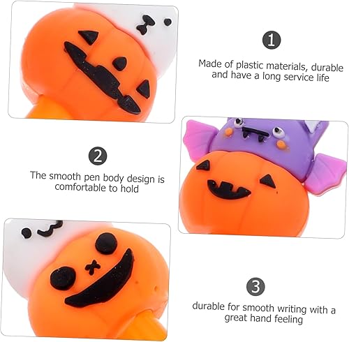 Miniatura 9 de NUOBESTY Bolígrafos de escritura, 3 unidades, lindo bolígrafo de calabaza kawaii para tomar notas, bolígrafos de calabaza, bolígrafos kawaii,