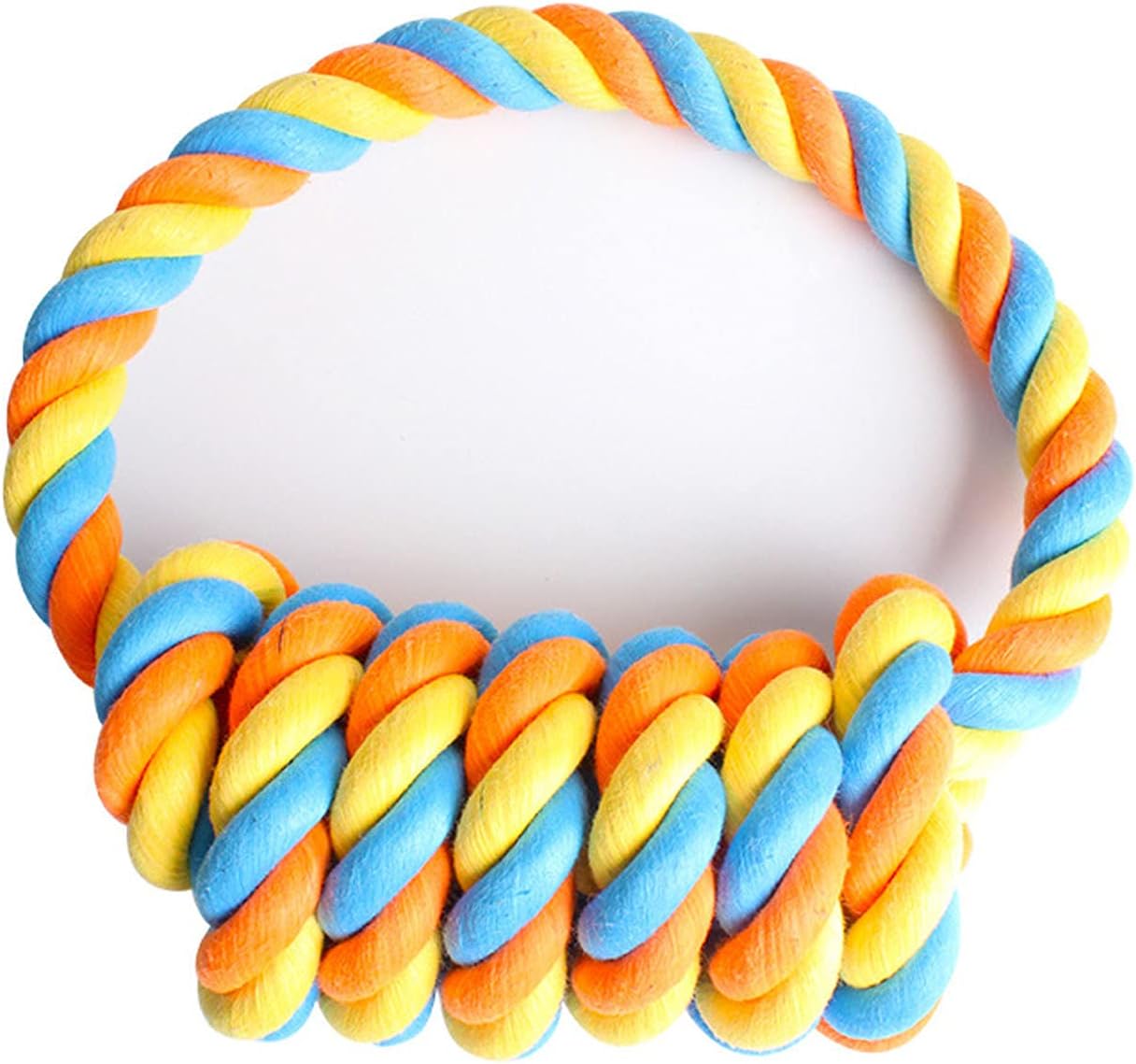 yitai Dog Rope Toy for Huskies,Dog Rope Ring Toy,Durable,Cotton and Linen chew Dog Rope Toys,Long Interactive Dental Floss, for Medium…