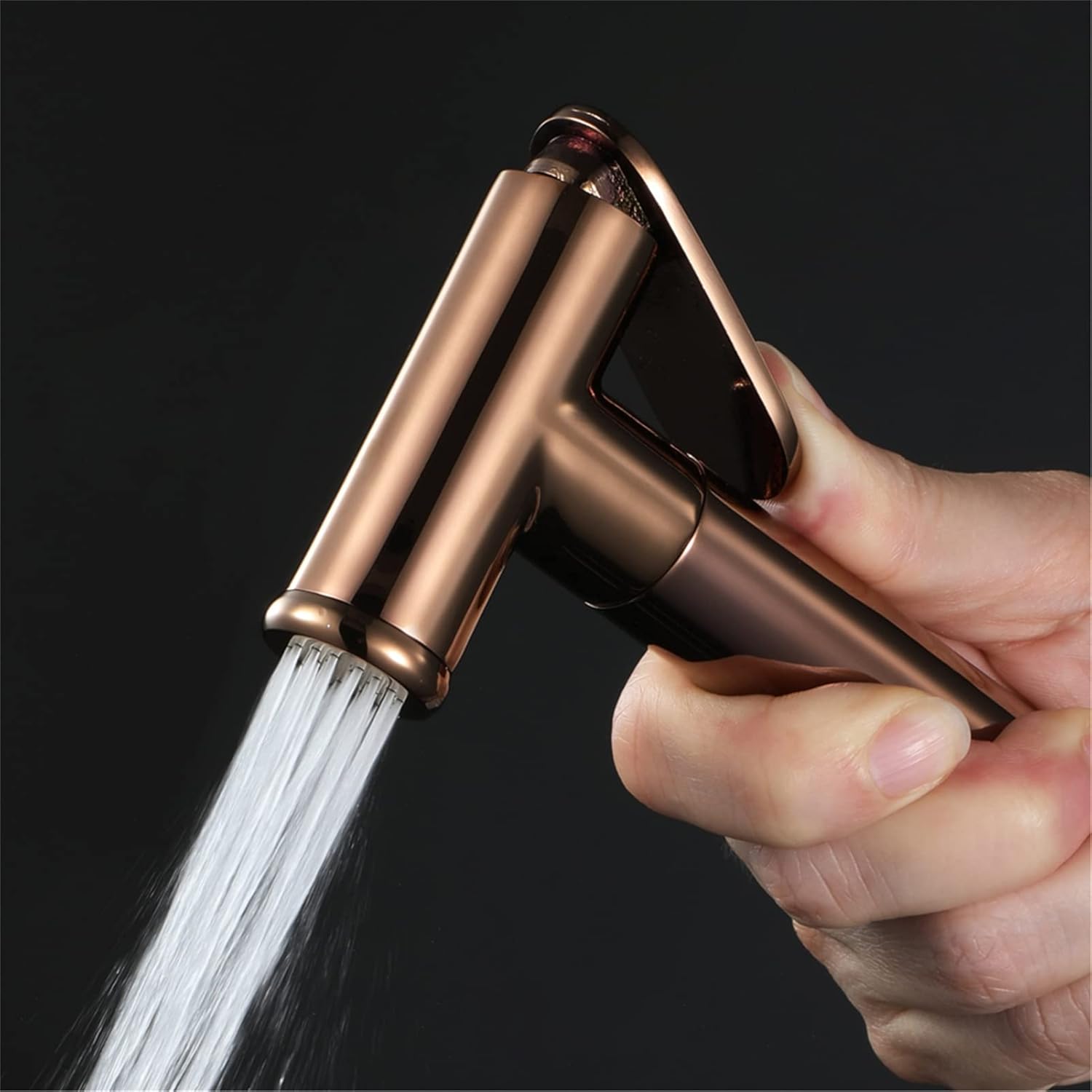 Bidet Sprayer for Toilet, Handheld Cloth Diaper Sprayer, Bathroom Jet Sprayer Kit Spray Attachment with Hose and Shower Angle Valve,Titanium Gold(Rose Gold)