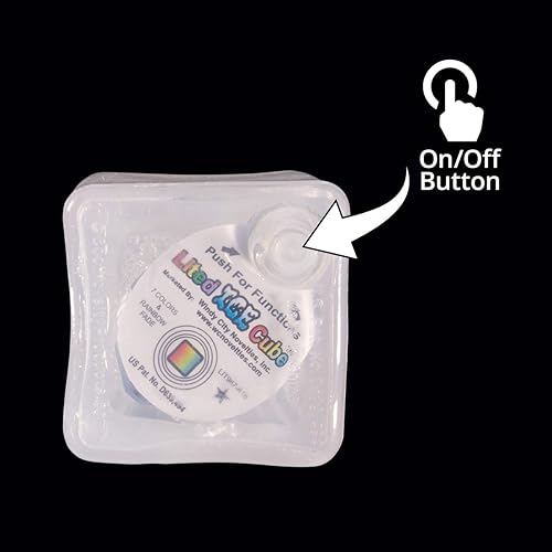 Miniatura 7 de Windy City Novelties Paquete de 12 cubos de hielo LED amarillos con luces cambiantes  para fiesta de Año Nuevo, cumpleaños, fiestas de Navidad,