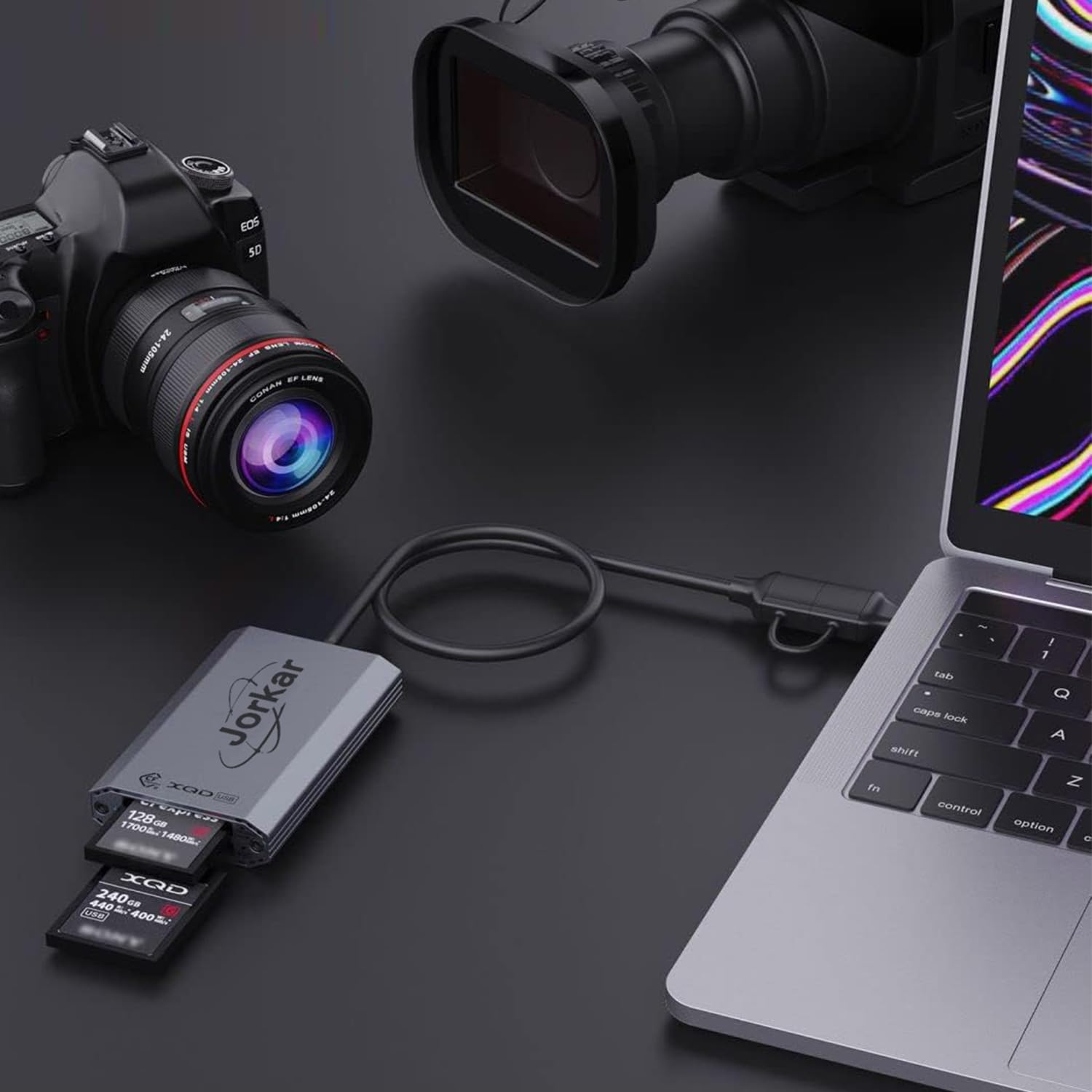 CFexpress czytnik kart typu B i XQD, podwójne gniazdo USB 3.2 GEN 2 10 Gb/s, adapter CFexpress typu B z USB A i C, Plug and Play, kompatybilny z systemem Android/Windows/Mac OS/iPad