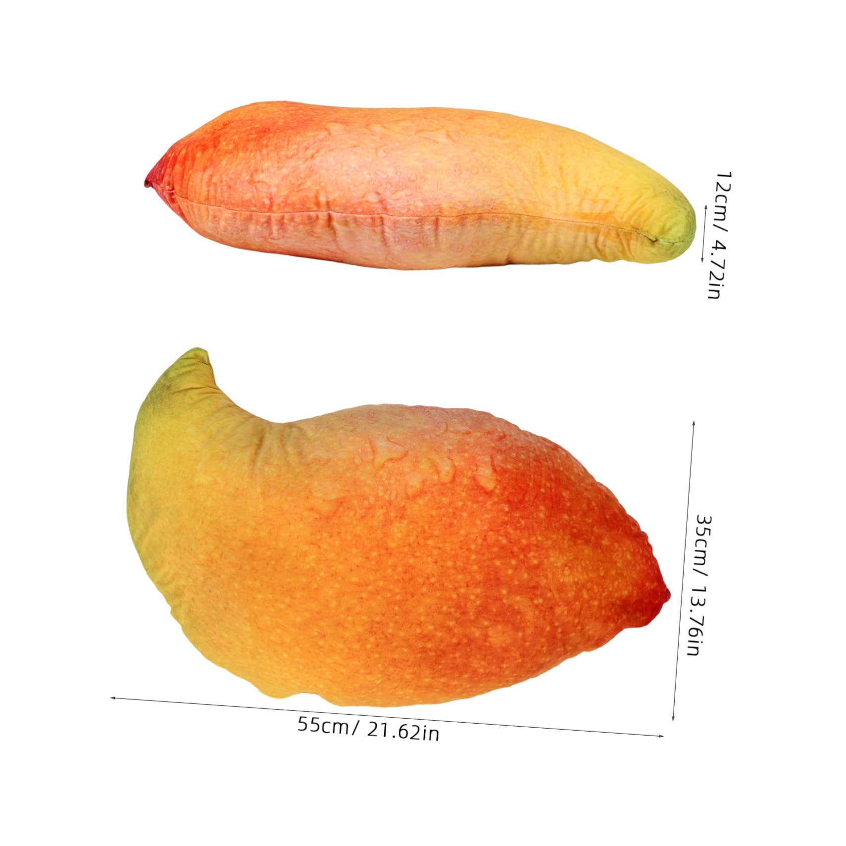 LALAFINA Shaped Floor Pillow Soft Plush Decorative Cushion for Fun Fruit Seat Creative Accent for Couch Sofa Classroom Easy to Clean