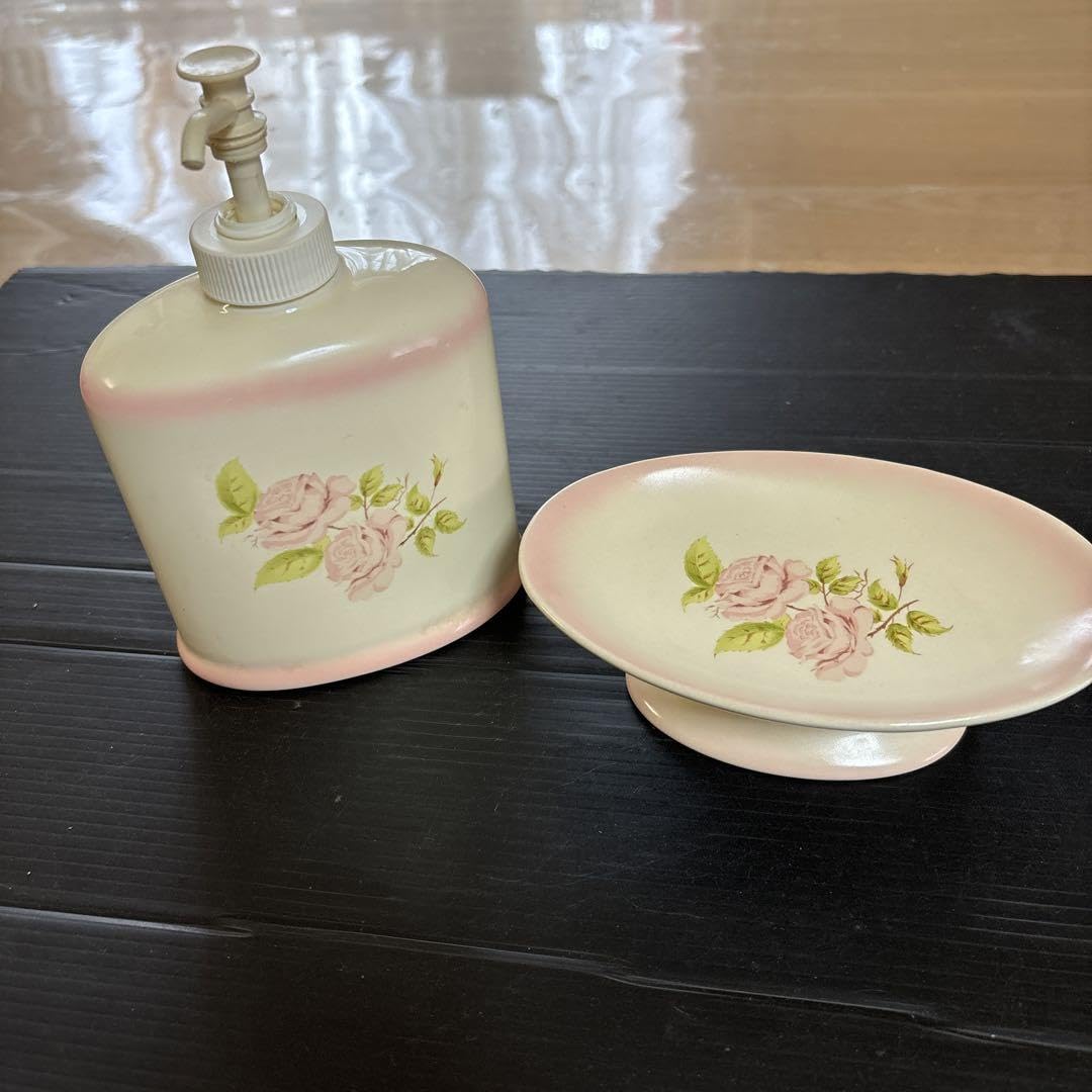 iman rose pump dispenser tray set