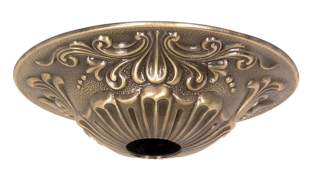 Satco 90-2382 Cast Brass Canopy with ornate antique brass finish