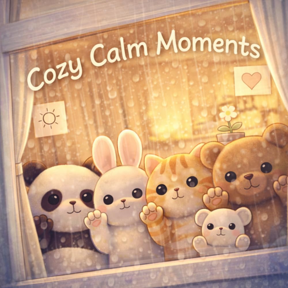 Cozy Calm Moments Coloring Book (Cute Animal Coloring Book)