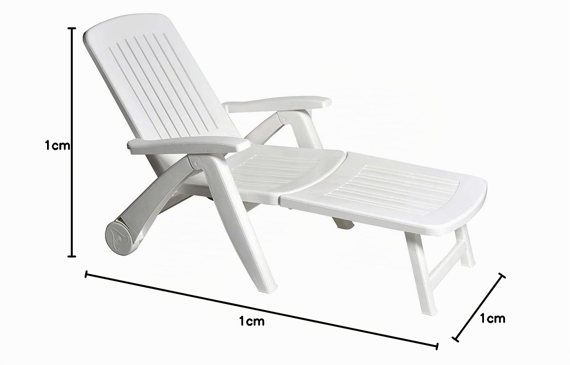 Chaise longue avec roulettes en résine plastique pour camping, plage, mer, piscine, jardin, extérieur