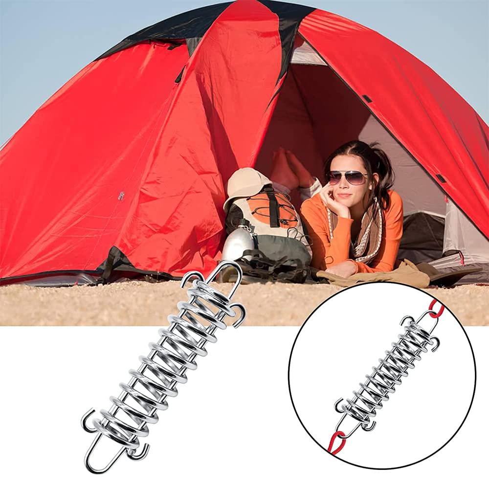 4 Ressorts De Tension Métal Pour Tente, Auvent, Bâche - 10cm, Résistance 28kg