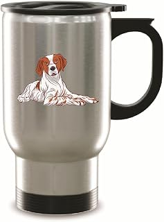 Gift for Pet Lovers Dog Laying Down Design 14oz Steinless Steel Travel Mug