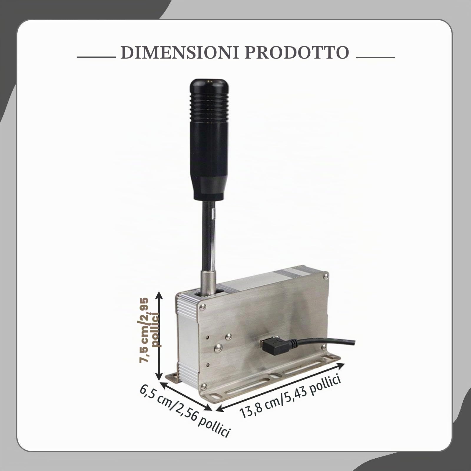 Simulazione di Cambio sequenziale USB, Accessori per Giochi di Cambio, Volante in Metallo per PC, Facile da installare, Cambio Professionale e, Nero
