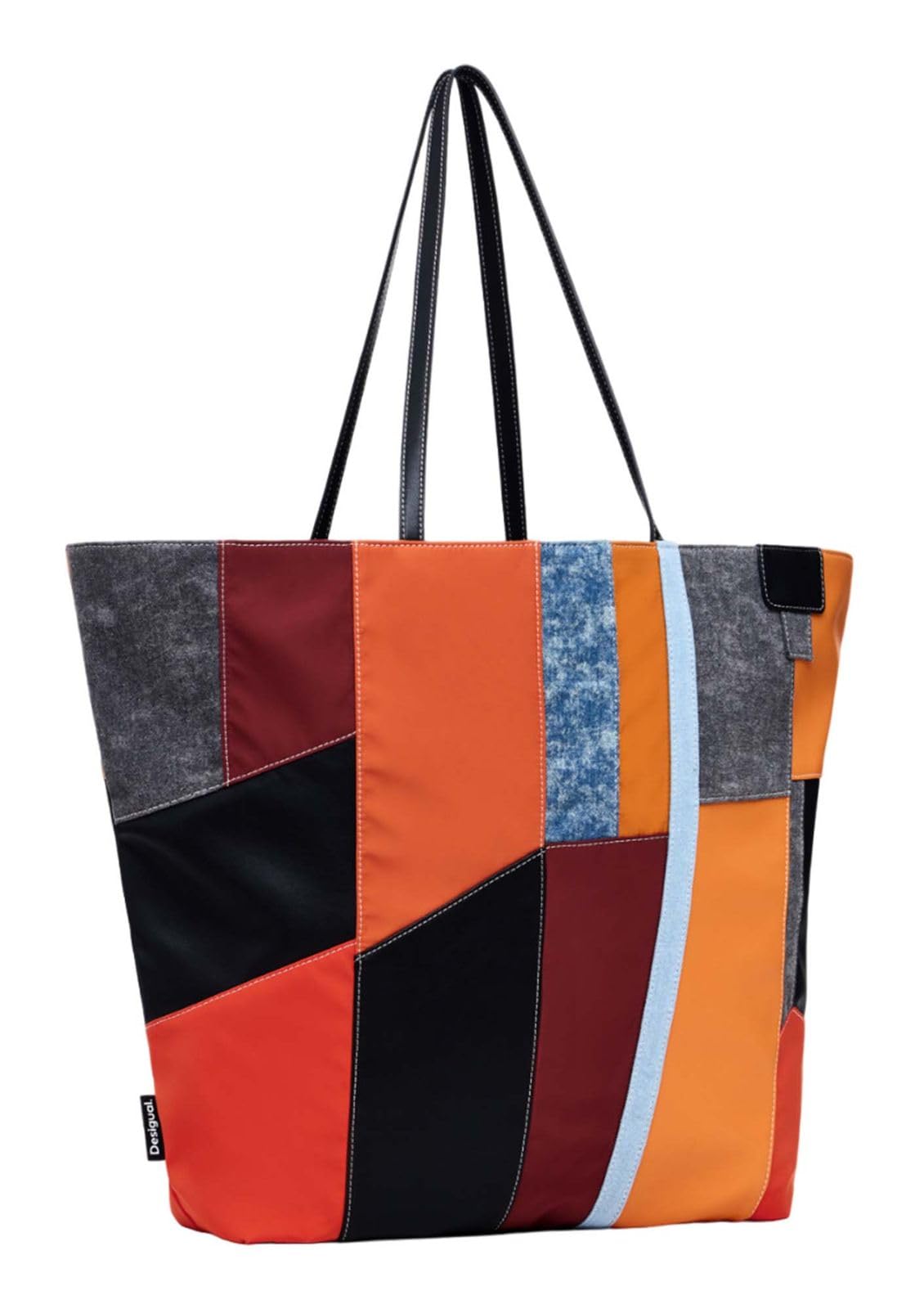 Desigual Women's Orange Arty Patch Bag With Large Handles, U