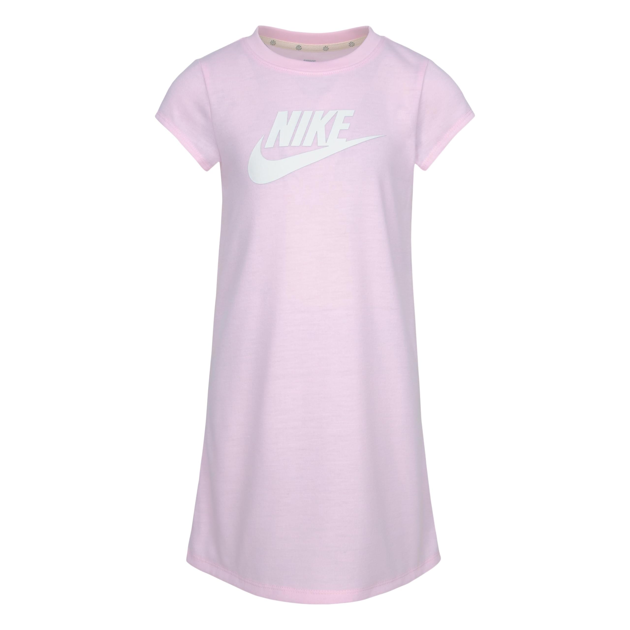 Nike Women's Pink Girls Futura T-Shirt Dress In 4 - 5 Years By Childsplay Clothing