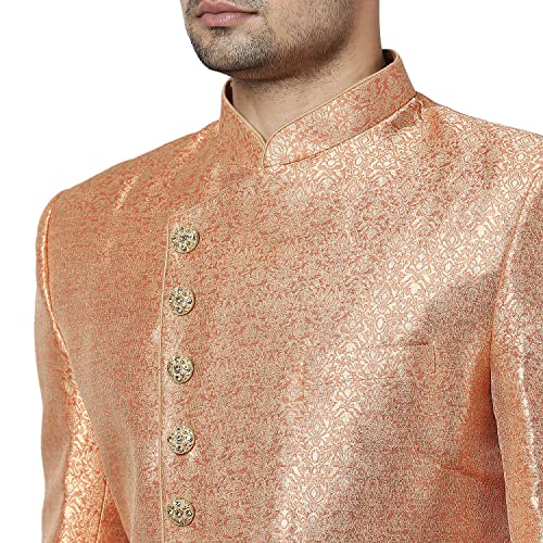 Image of Ethnix by Raymond Men's Poly90% /Viscose10% Solid Regular Fit Jacket