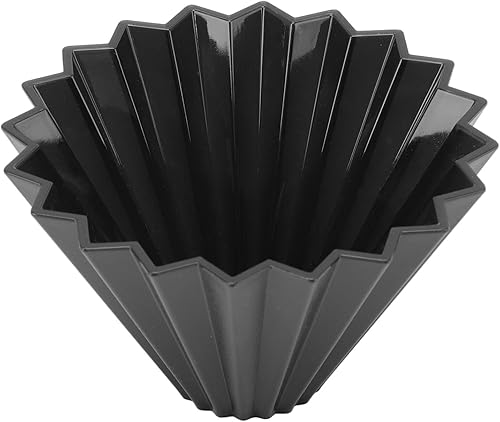 Gotero de café, taza de filtro de café, reutilizable, portátil, filtro de café de resina con diseño de cono de origami, goteo suave, filtro de café