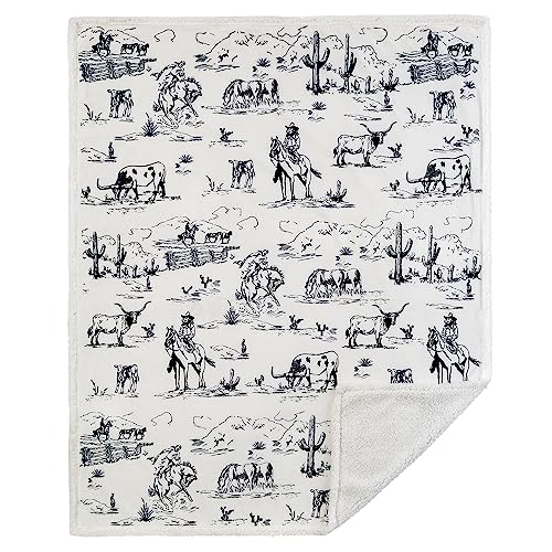 Image of Paseo Road Indigo Hill by HiEnd Accents Ranch Life 54x68 Throw Blanket