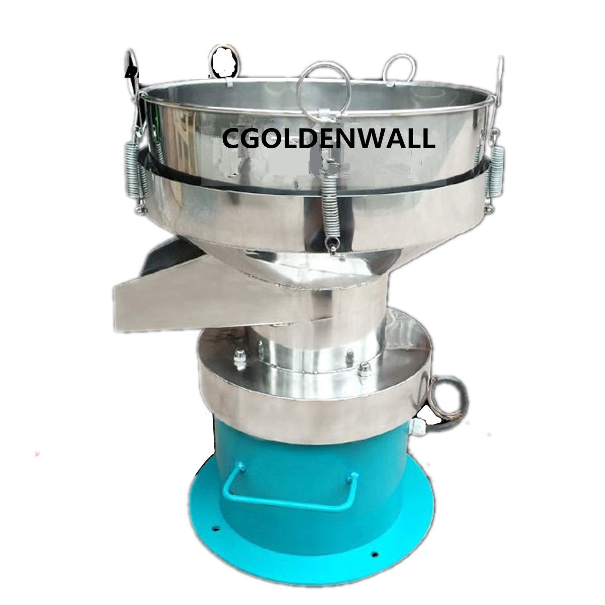 CGOLDENWALL Replaceable Sieve Mesh Type Vibrating Sieve Machine Screen Powder Machine Electrostatic Powder Screening Screen Frame Diameter: 43cm Height: 15cm 0.55kw (Voltage:380V)