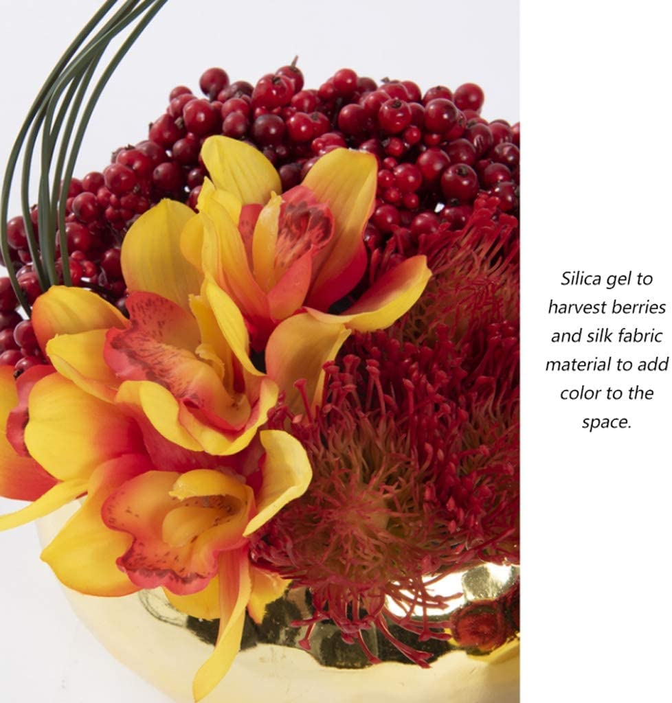 IRYZE Fausses Fleurs Décorations Florales Artificielles De Fleurs Artificielles, Fleurs De Table De Bouquets De Fleurs Rouges dans Le Salon Et Le Bureau Fausses Fleurs Décorations (Size : 18x20cm)